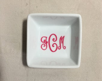 Personalized Ring Dish,Monogrammed Ring Dish, Jewelry Holder