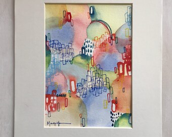 5x7 watercolor painting Matted to an 8 x 10