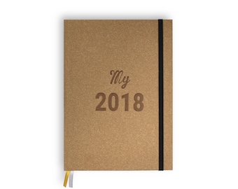 My 2018 agenda - hazelnut + 3 planks stickers