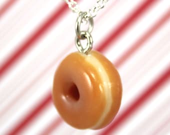 glazed doughnut necklace kawaii polymer clay charms miniature food jewelry polymer clay food necklace glazed donut necklace doughnut charm