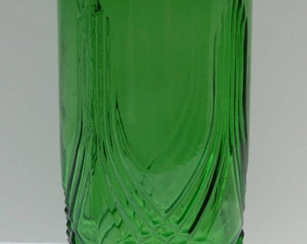 Vintage Flower Vase, Emerald Green, Diamond Flower Vase, Wedding Decor, Home Deor