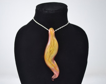 Pendant, Pendant Bead, Glass Blown Implosion Pendant, Borosilicate Pendant, Necklace, Lampwork Pendant, Borosilicate Boro