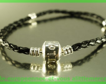 love for leather N100 European Bead Bracelet 20cm charms