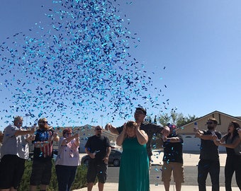 Gender Reveal Confetti Cannon | Pink or Blue | Powder Cannon alternative | Confetti Popper | Confetti Cannon Idea | Gender Reveal Ball Alt