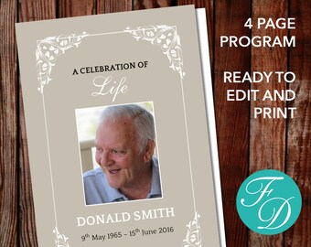<strong>Modern Funeral Program Template</strong> on Behance Modern funeral program template