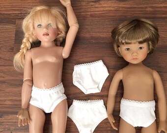 Four White Knit Panties for 14" Lark Kish, Little Darling Doll, Underwear, Panty