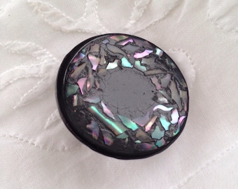 Abalone inlaid composition button