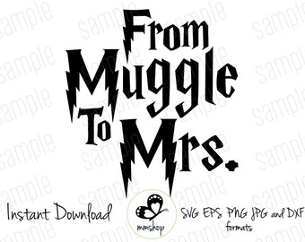 Download From Muggle to Mrs. Bridal Shower Digital Party Banner