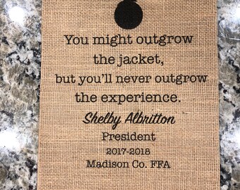 Retiring FFA Officer Burlap Print - Officer Team Gift - Senior FFA Member