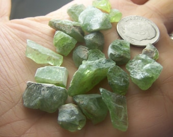 Peridot crystal - by the gram - natural raw rough- wire wrap stones - green - raw rough - lot of specimens natural bulk crystals stones