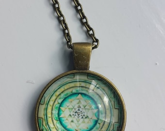 Sacred geometry pendant necklace