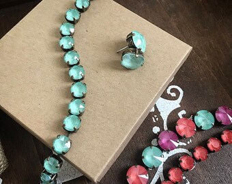 Swarovski Crystal Bracelet in Mint