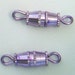 2pc - 15mm Light Purple Anodized Metal Barrel Twist Clasp Closure UNIQUE COLOR