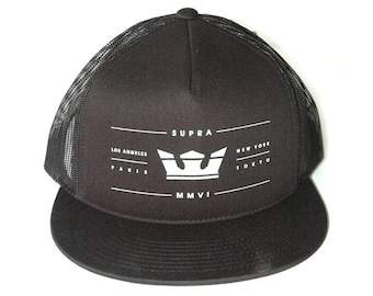Limitierte Auflage Supra schwarz Trucker snapback