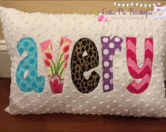 Personalized Pillow Cover- Custom Travel Pillow Case- Throw Pillow Cover -Monogrammed Pillow - Name Pillow