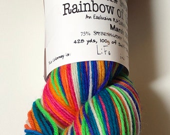 Destash - Knitterly Things - Vesper Sock Yarn - Life in Technicolor - 75/25 SW Wool/Nylon thick sock