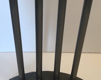 Danish Iron Candle Holder 4 Tall Taper Curved Stand Forged Denmark Lumeda 1429
