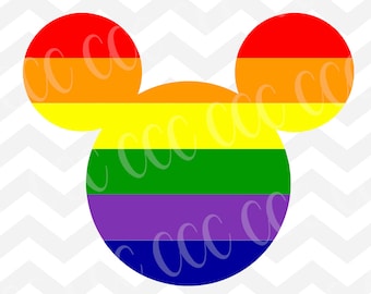 Mickey Mouse Rainbow SVG Cutting File