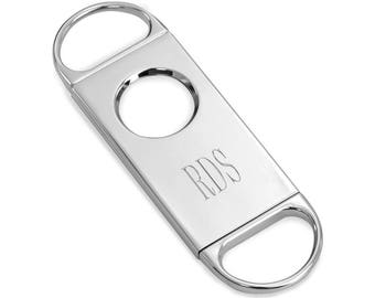 Engraved Cigar Cutter | Guillotine Cigar Cutter | Customized Cigar Accessories for Him | Cigar Gift for Men Groomsmen | Free Personalization
