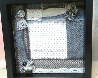 Handmade Donegal tweed photo frame