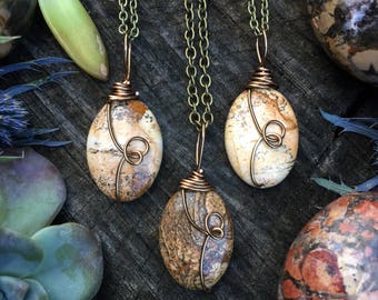 Picture Jasper necklace, Picture jasper , gemstone necklace