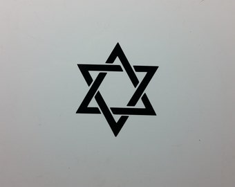 Star of David V2 Jew Jewish Israel symbol decal sticker, several sizes and colors to choose from