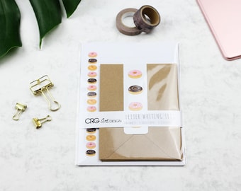 Donut Letter Writing Set | Snailmail Penpals Stationery
