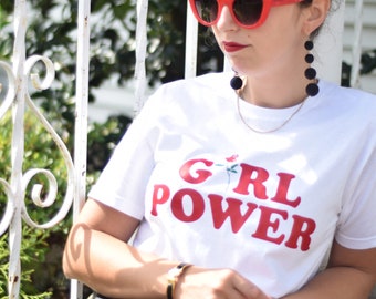 Girl Power Tshirt, Feminism Tee Girl Power Shirt, Girls Clothing shirt top, Tumblr shirt Cotton T-shirt, Mother Gift from Daughter, Mothers