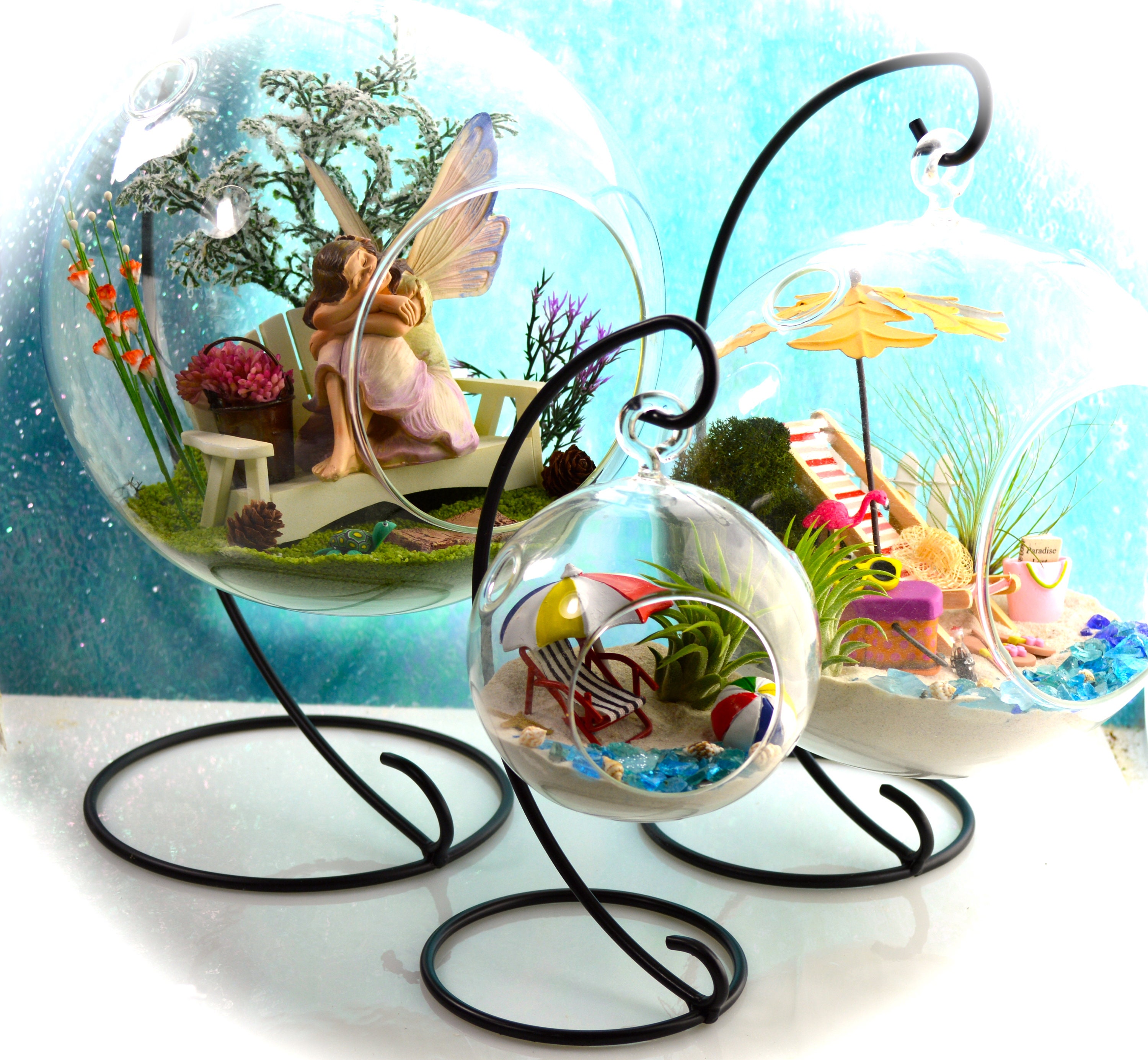 Black Metal Stand for Terrarium Orbs STAND ONLY 14