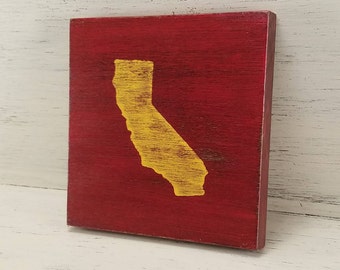 Any Color, Any State, Custom State Wall Art, California, USC, Bruins 5"x 5"