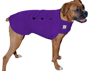 BOXER Tummy Warmer, Fleece Dog Coat, Sweater for Dogs, Dog Jacket, Dog Vest, Dog Shirt, Dog Sweatshirt, Dog Clothes, Dog Jammies, Boxer Dog