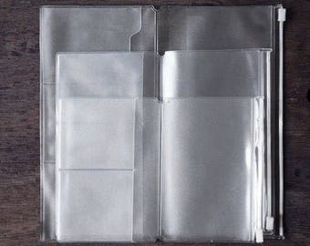 PVC Pouch and Card Holder for Midori Travelers Notebook