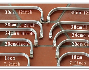 7.2 inch,8 inch,9.6 inch,11.2 inch,12 inch aluminum alloy tubular internal purse frames hinge