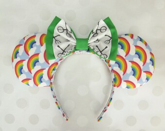 Rainbow Connection Mouse Ears Headband, Custom Ears