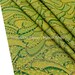 Japanese fabric by the yard, fabric Green by the yard, fabric Green Gold, fabric by the yard, green fabric, Asian fabric, fabric arabesque 100x106cm fabric