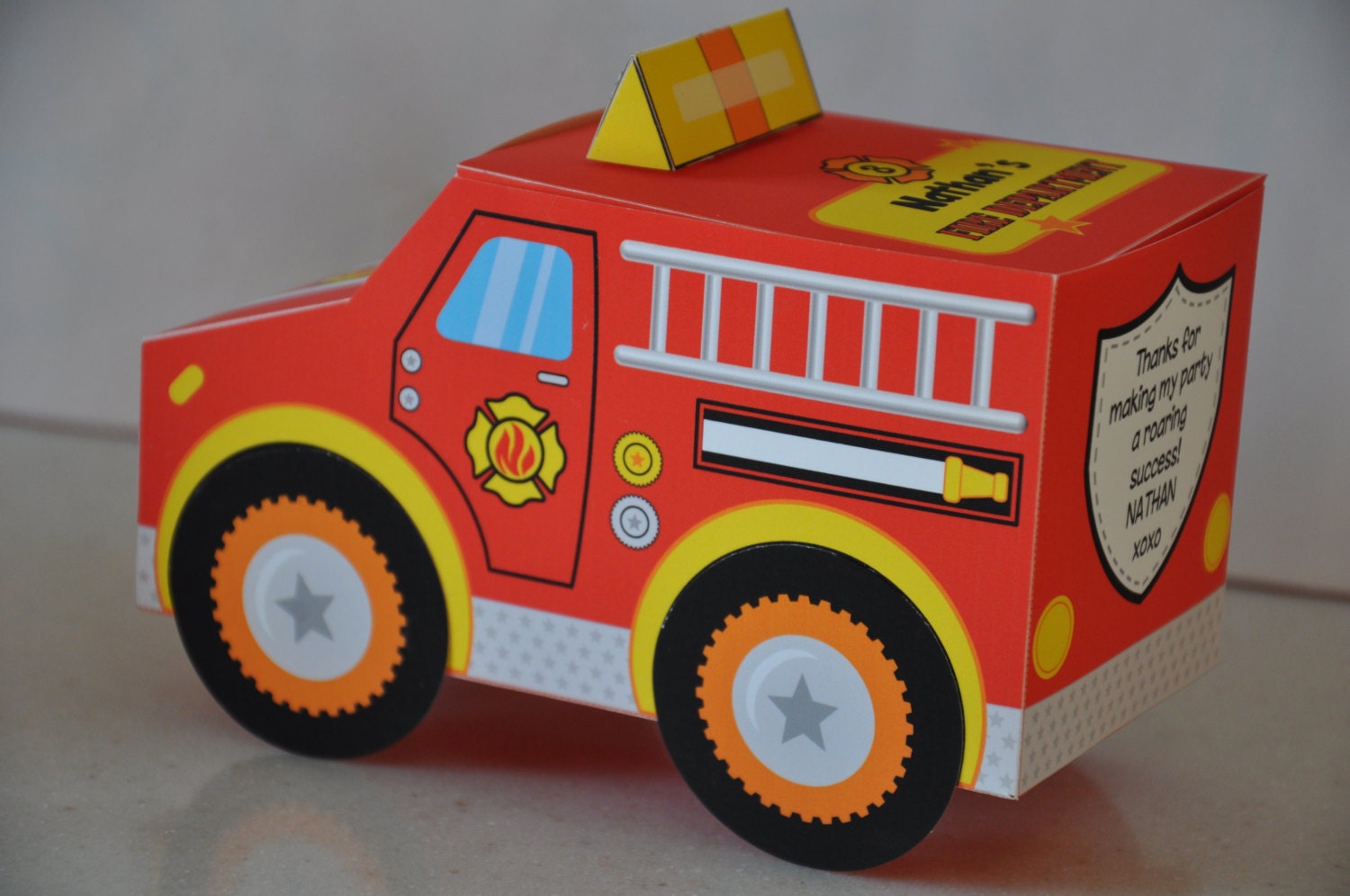 Fireman Firefighter Party Fire Truck Favor Box Or Cupcake Fireman Firefighter Party Fire Truck Favor Box Or Cupcake