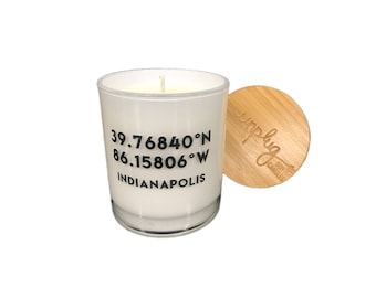 Coordinates- Customizable- Soy Candles- Custom Candles