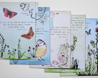A5 size Filofax 'Quotes 2' Dividers - handmade and laminated