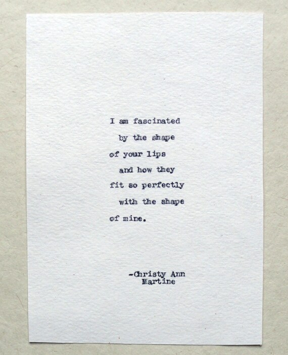 Cute Gift for Boyfriend or Girlfriend - Fascinated Kissing - Kiss - Love Poem - Wall Decor