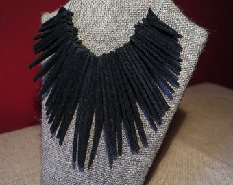 Triangular felt statement necklace