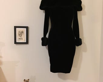 90s Off Shoulder Little Black Dress Size XS-Small