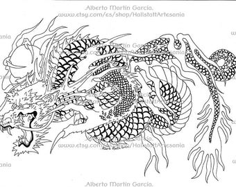 Illustration Asian Dragon