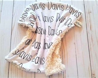 Lovey name blanket. Lovey. Personalized Lovey. Monogrammed Lovey. Minky lovey. Security Blanket. Mini Baby Blanket. Lovie.