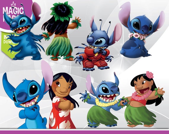 Lilo & Stitch Clipart Disney Digital 300 DPI PNG Images