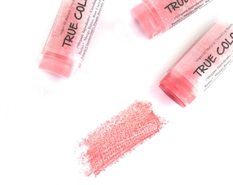 Pacific Sunrise. Vegan Coral Pink Tinted Lip Balm. All Natural Tinted Lip Balm. Lip Tint.