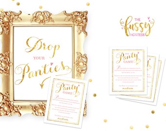 Panty Game Bridal Shower, Drop Your Panties Bridal Shower Games, Shower Game, Bridal Shower Games, Instant Download, Bachelorette Game