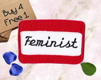 Feminist Patches Name Tag Patches Iron On Patch Embroidered Patch Sew On Patch Patches For Clothes