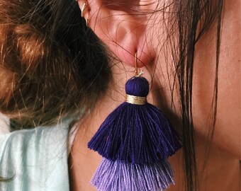 Purple ombre earrings