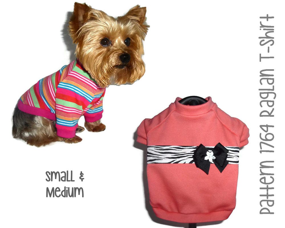 Dog Tee Shirt Pattern 1764 Small & Medium Dog Clothes