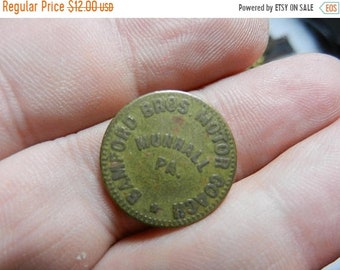 Spring Sale VintageBamford Bros Motor Coach Coin Token Medal Part of Large Token Collection